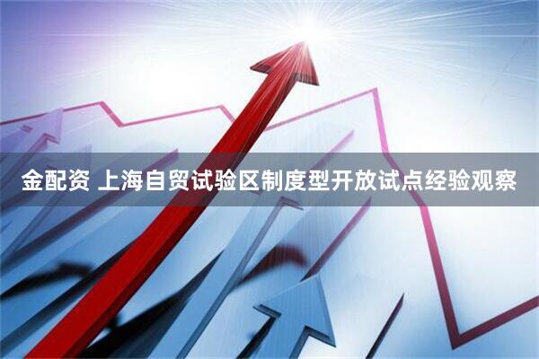 金配资 上海自贸试验区制度型开放试点经验观察