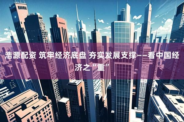 浩源配资 筑牢经济底盘 夯实发展支撑——看中国经济之“重”